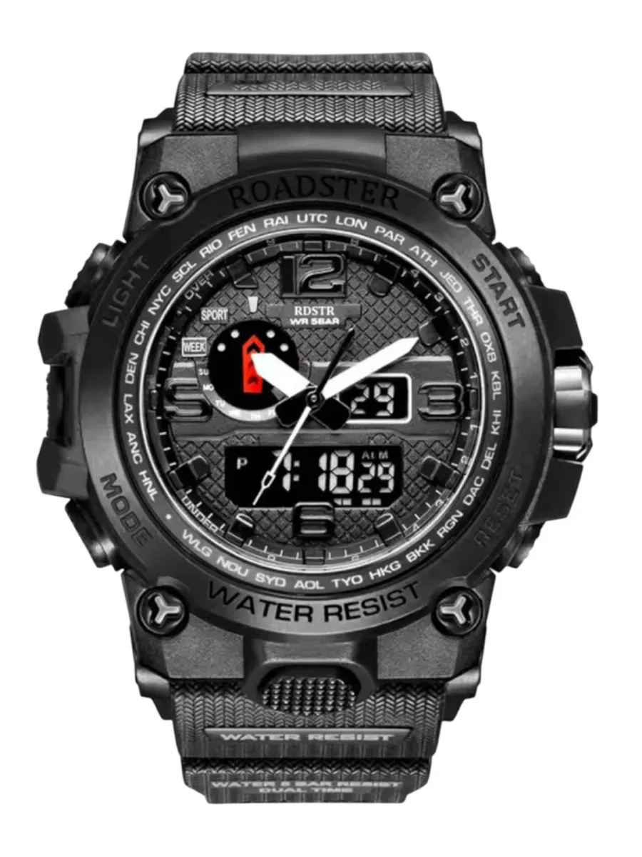 Black Rugged Digital Watch