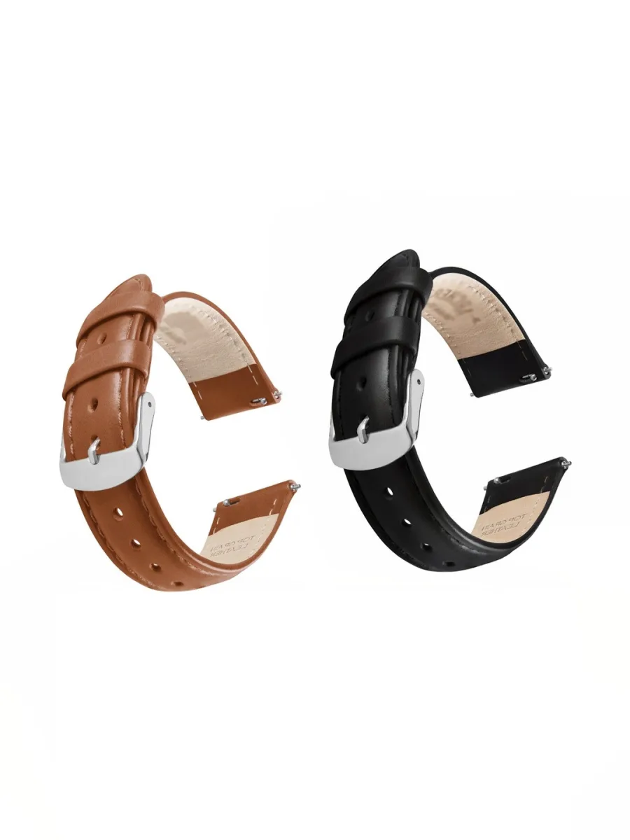 Brown & Black Leather Straps