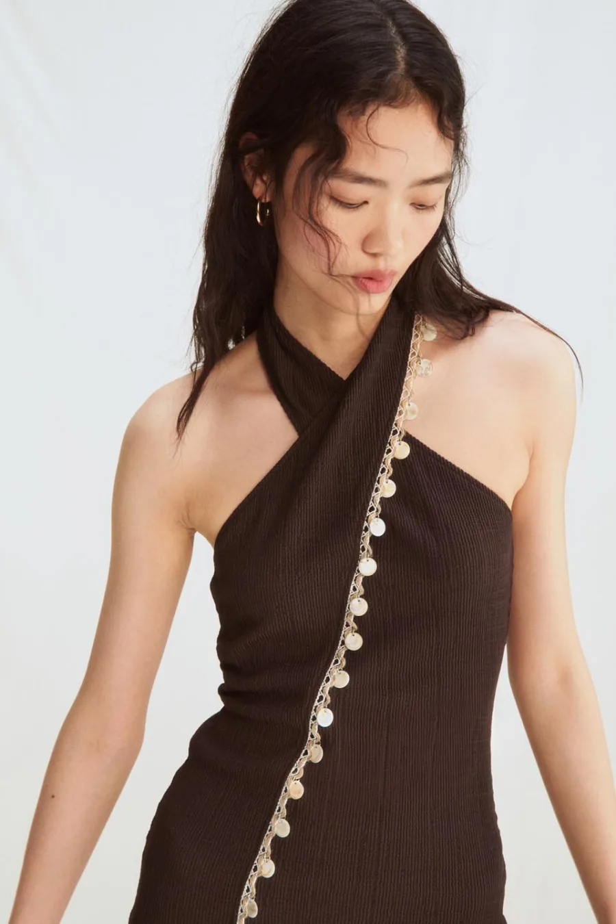 Embellished Halterneck Dress