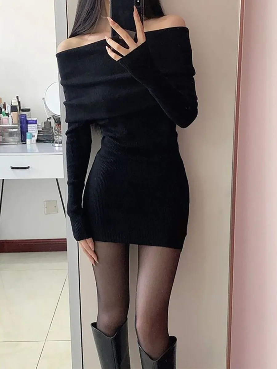 Sheath Mini Off-Shoulder Dress
