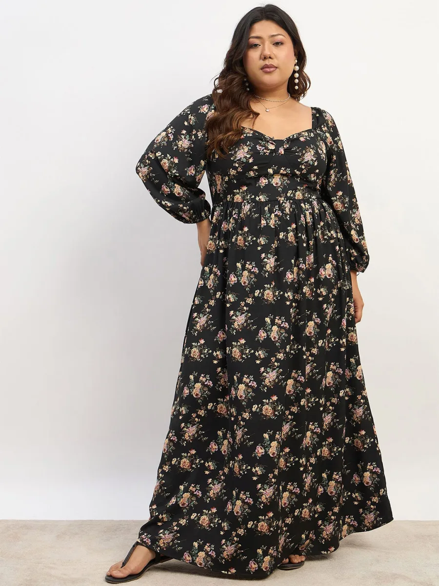 Plus Size Printed Maxi Dress