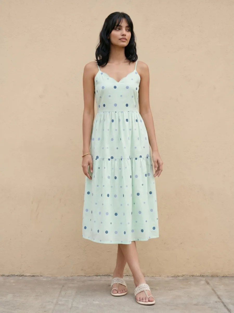 Printed Fit And Flare Dress