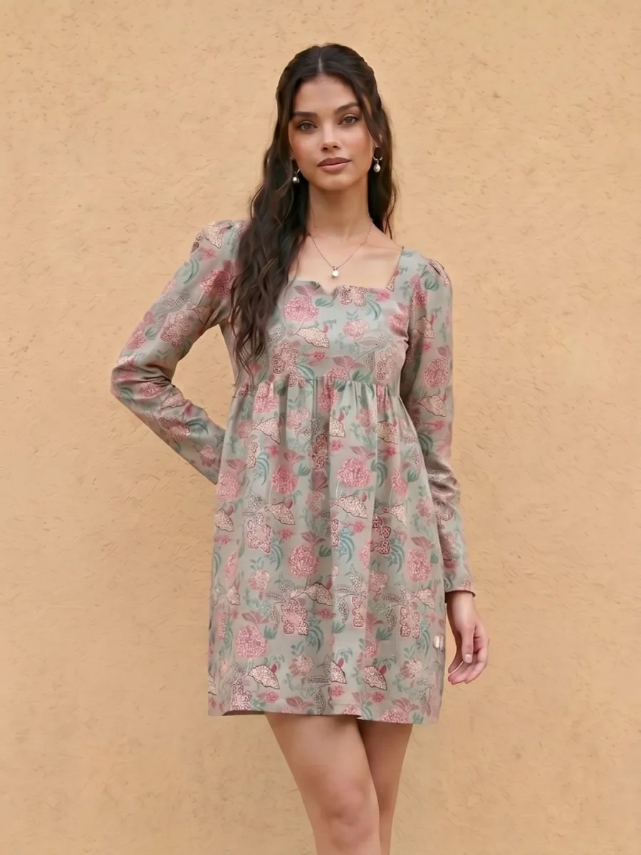 Floral Print A-Line Dress