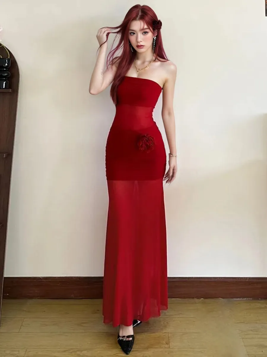 Strapless Bandeau Maxi Dress