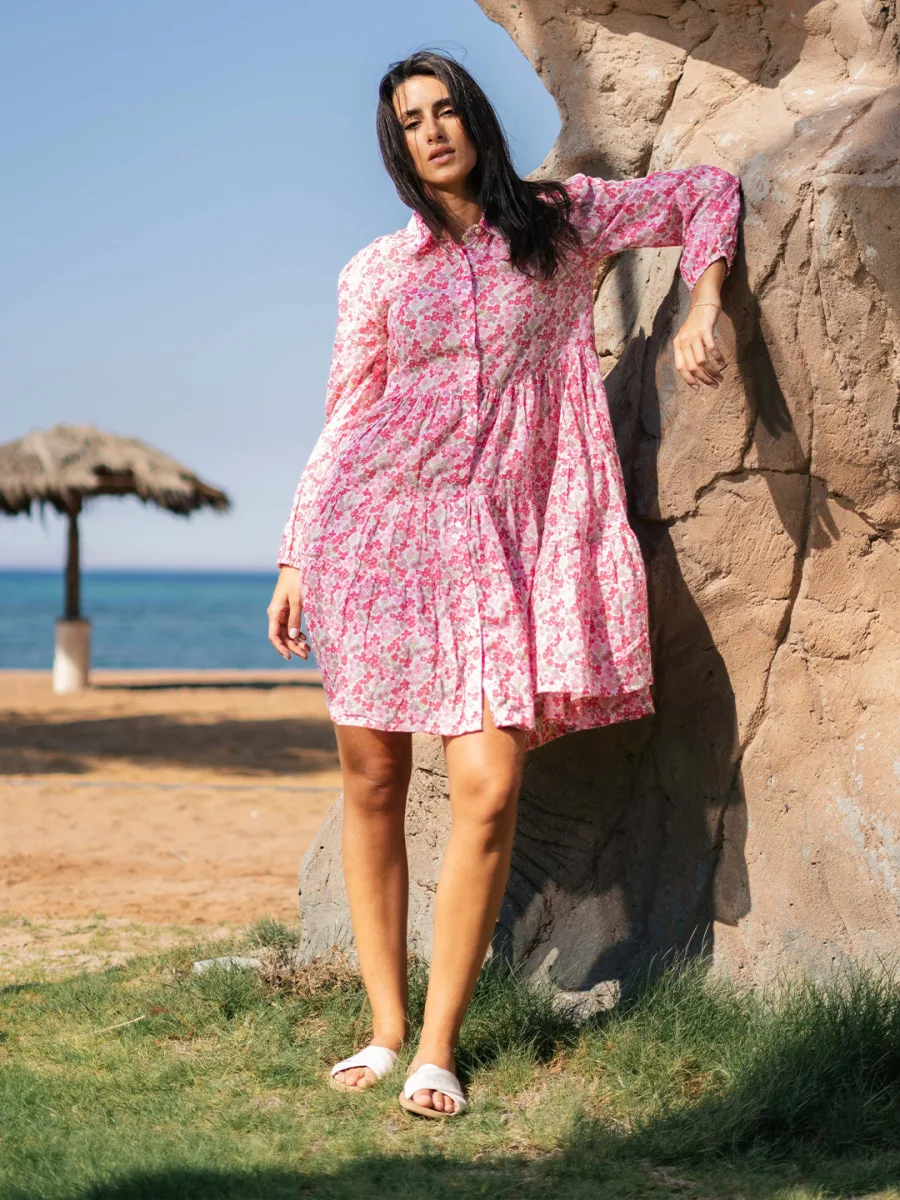 Printed Fit & Flare Dress