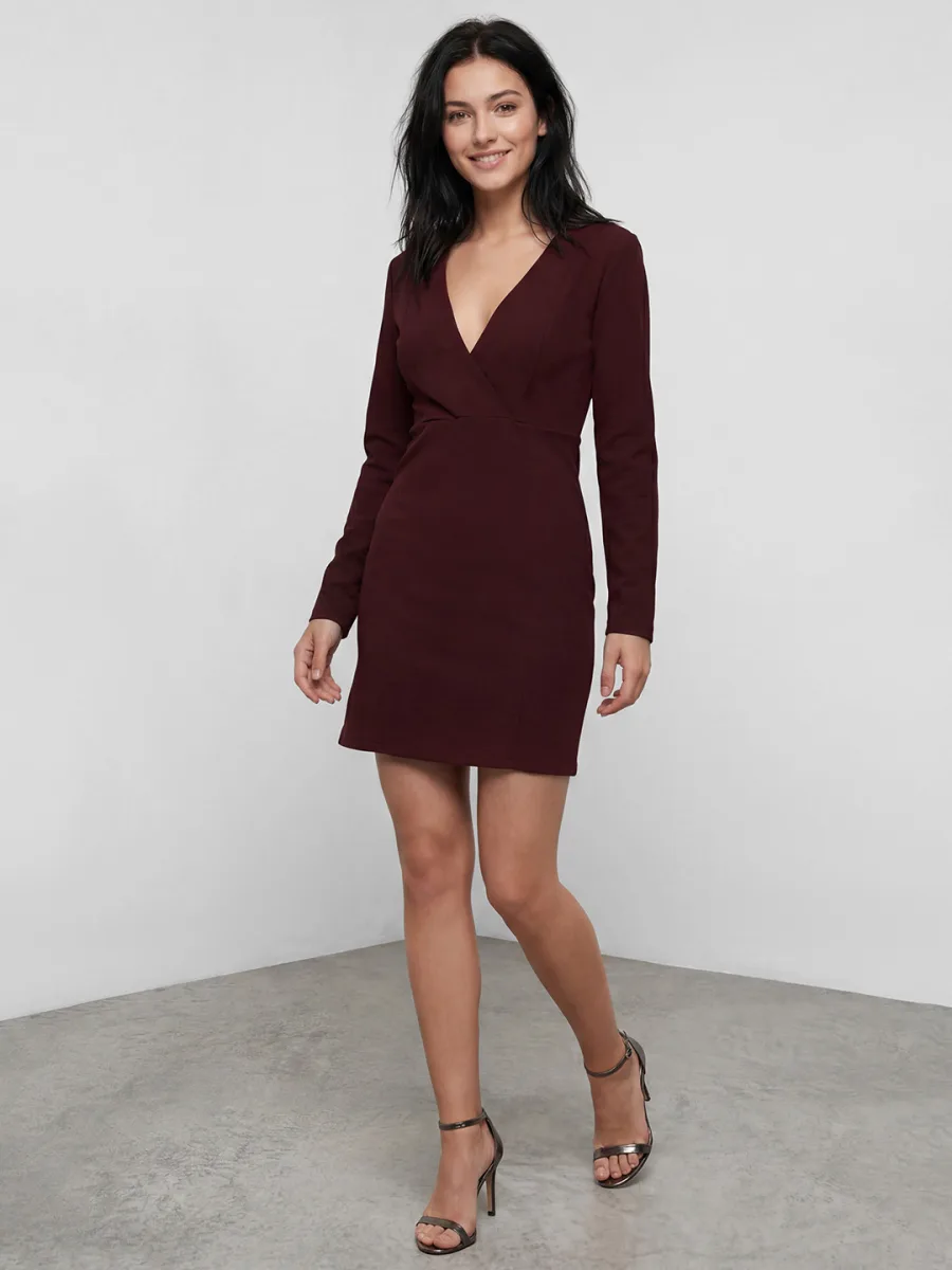 V-Neck Bodycon Dress
