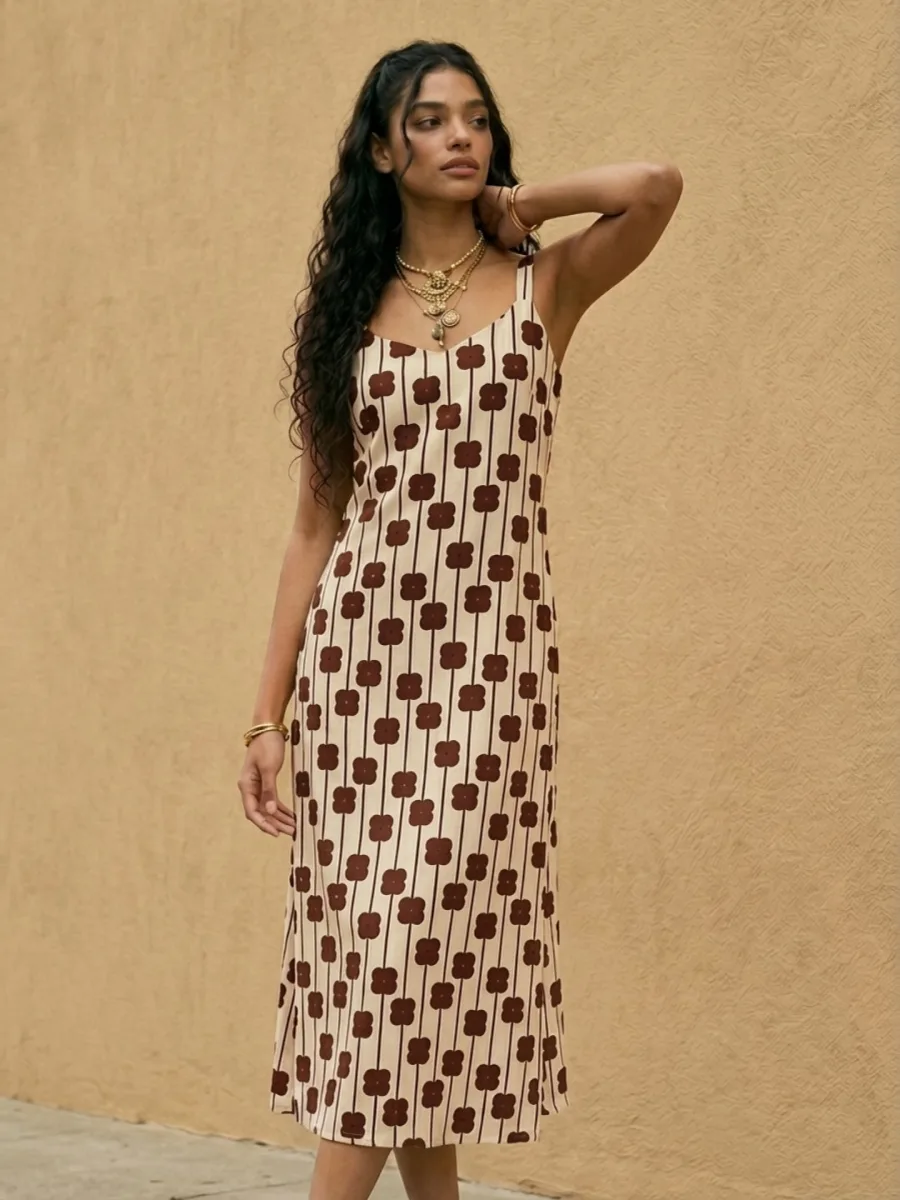Pure Cotton A-Line Midi Dress