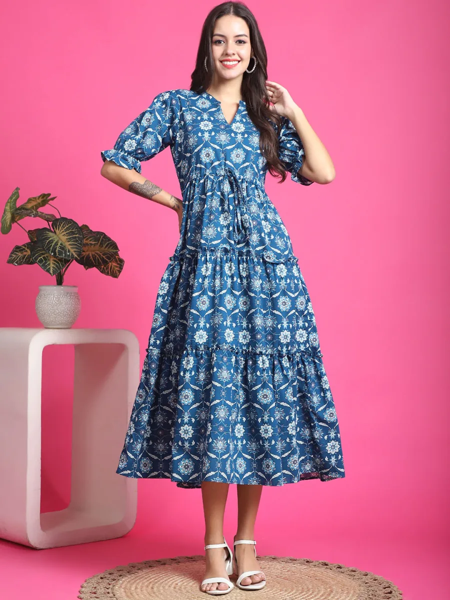Cotton Cambric Midi Dress