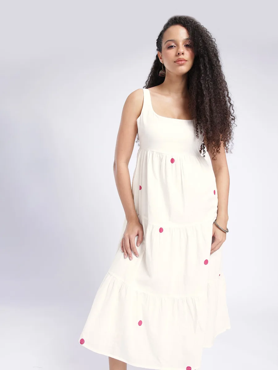 Printed Fit & Flare Midi Dress