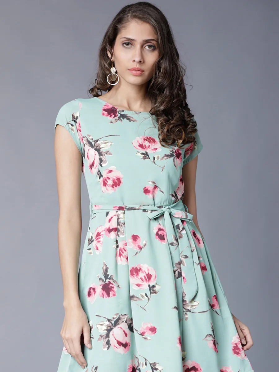 Floral Print Fit & Flare Dress