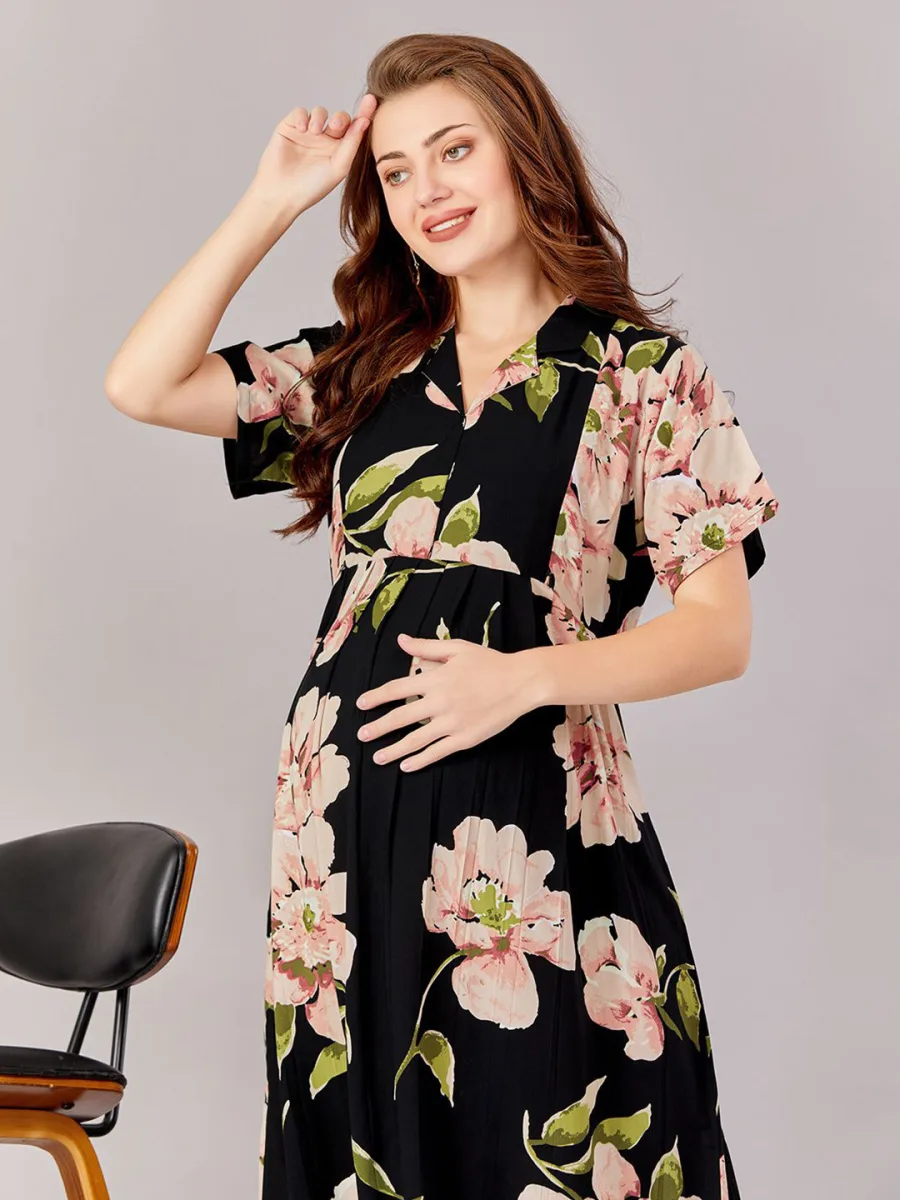 Maternity Fit & Flare Dress