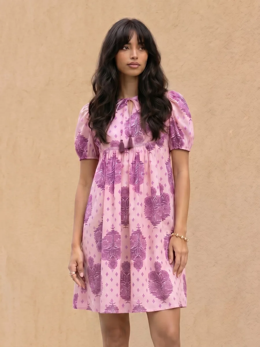 Ethnic Motif Mini Dress