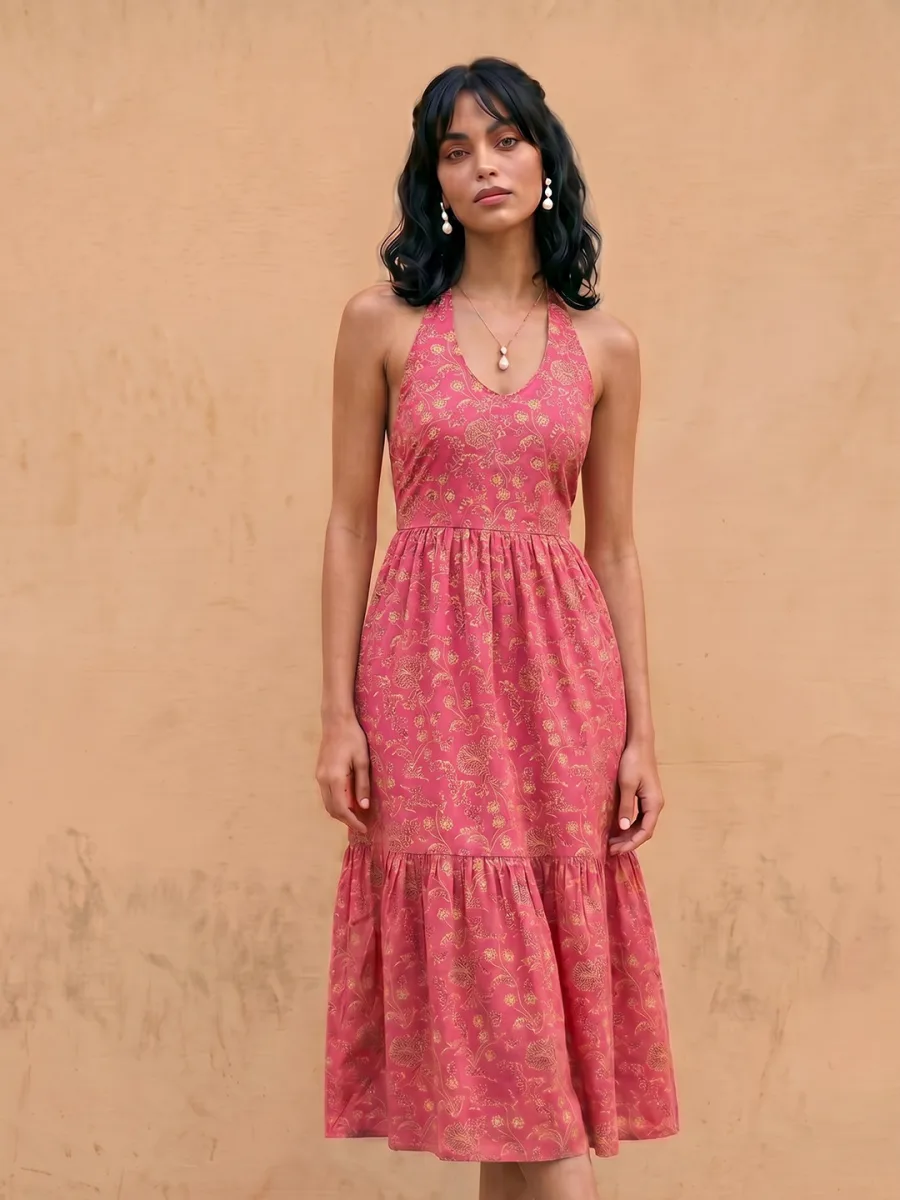 Ethnic Motifs Maxi Dress
