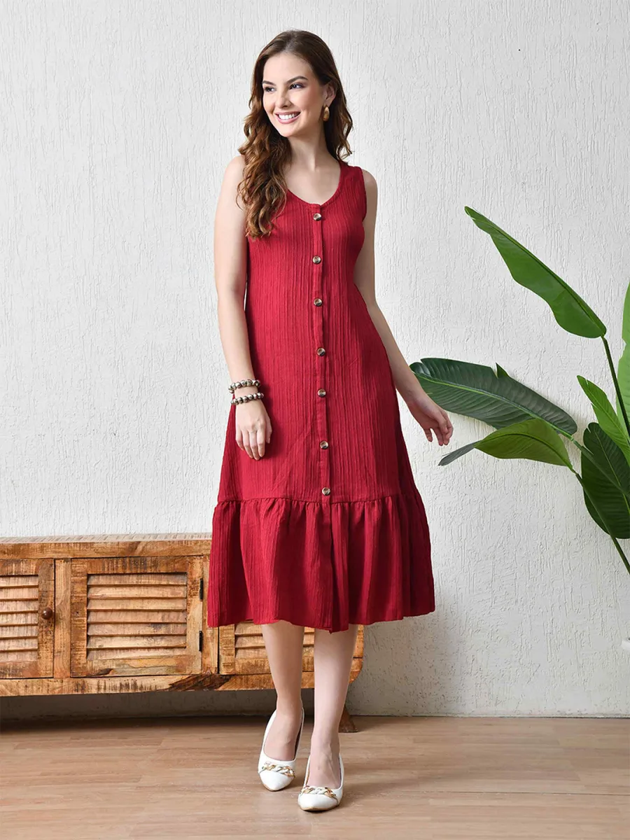 Women A-Line Midi Dress