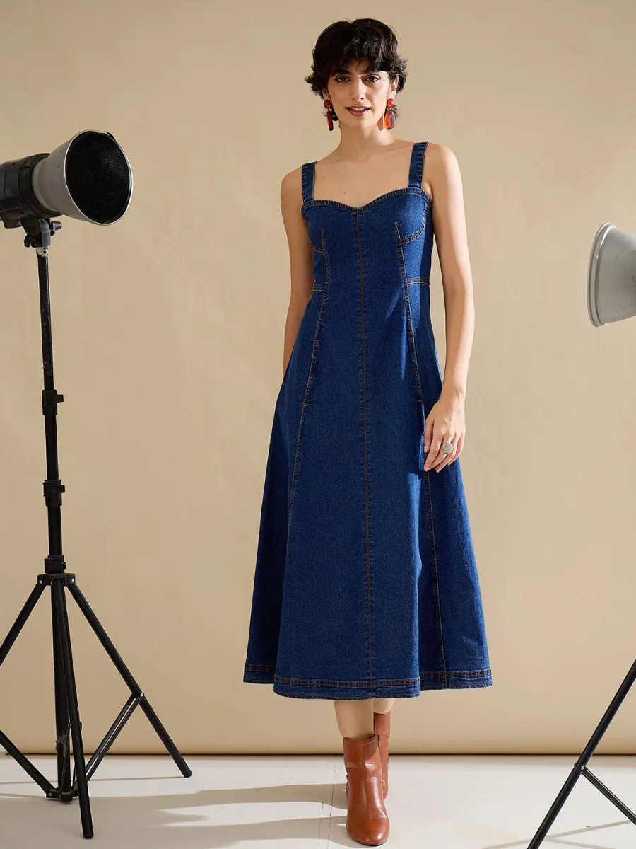 Shoulder Straps A-Line Dress