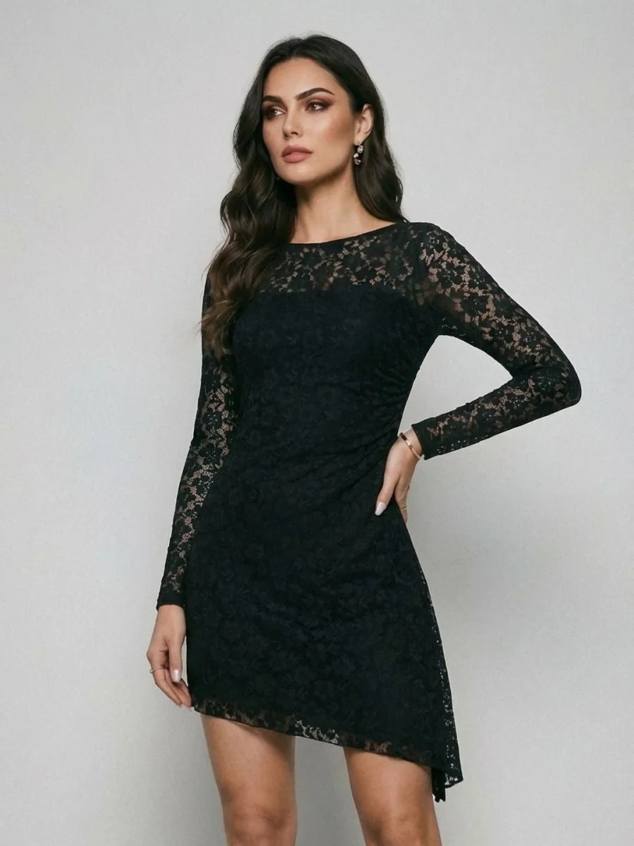 Floral Lace Sheath Mini Dress