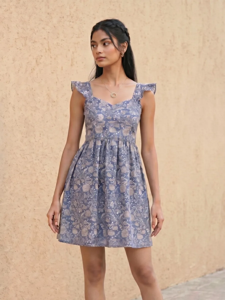 Floral Printed A-Line Dress