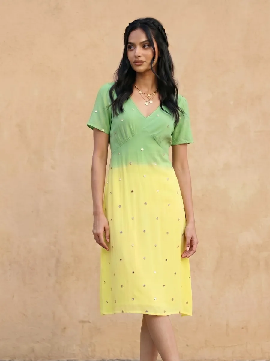Mirror Work Empire Dress