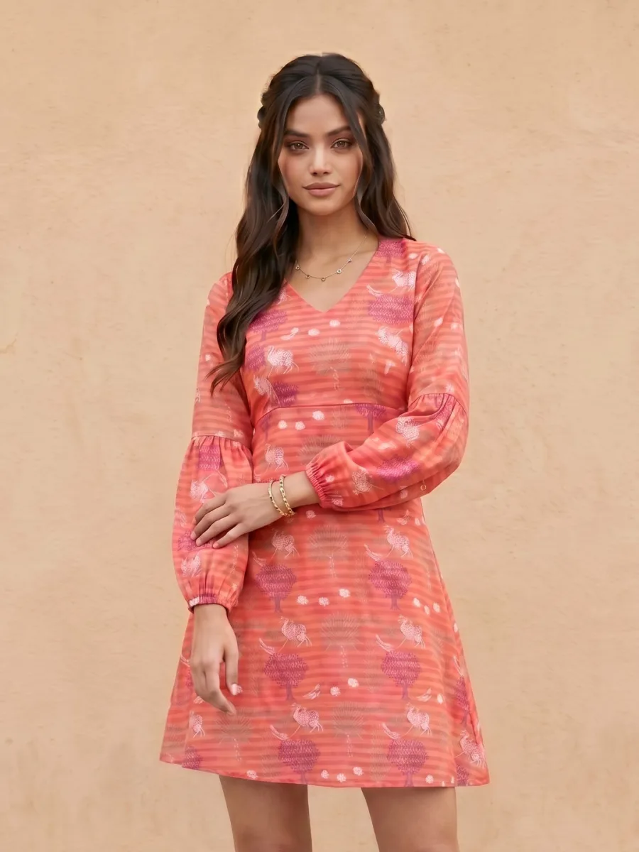 Styled Back A-Line Dress
