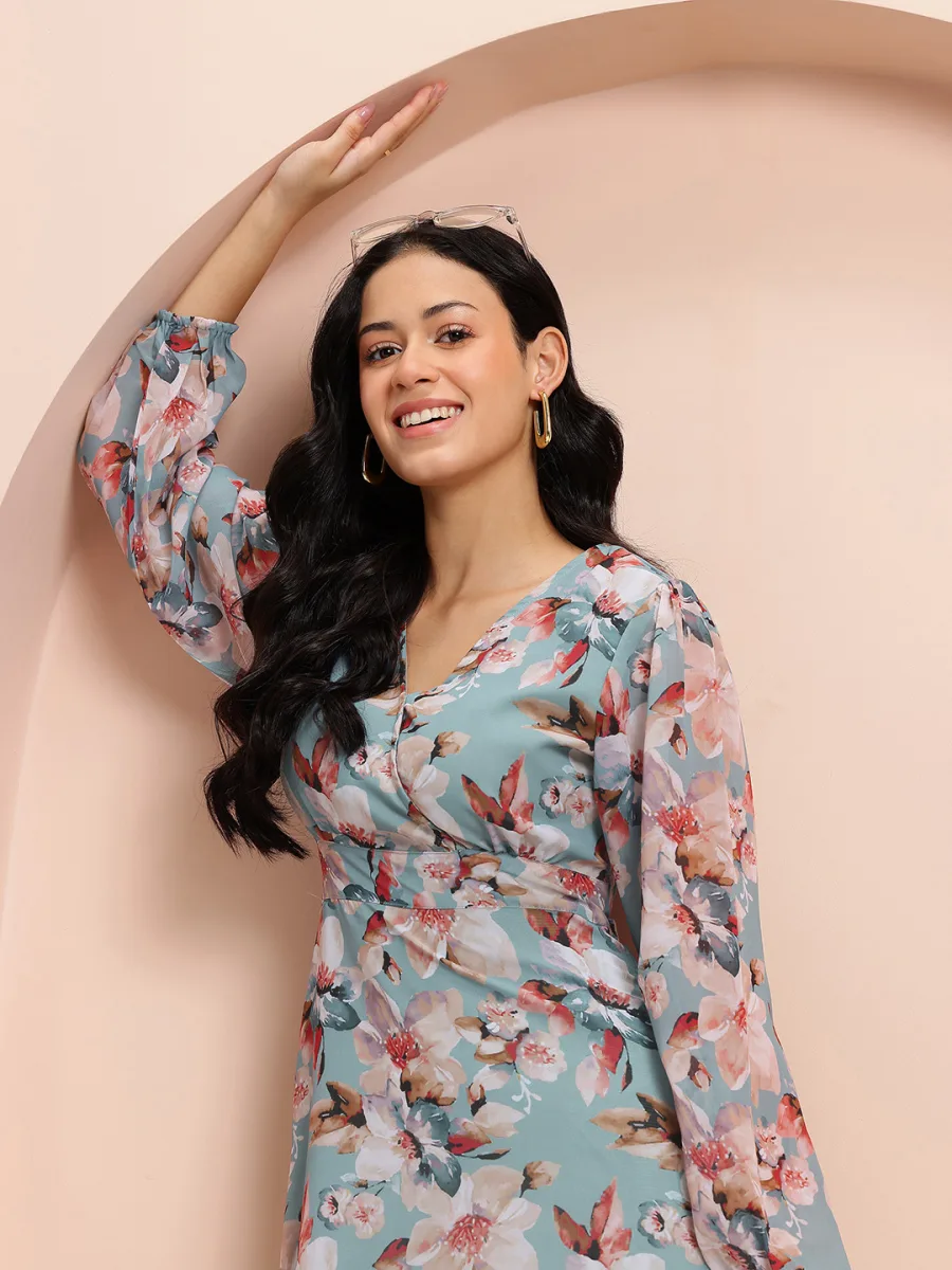 Floral Print A-Line Dress