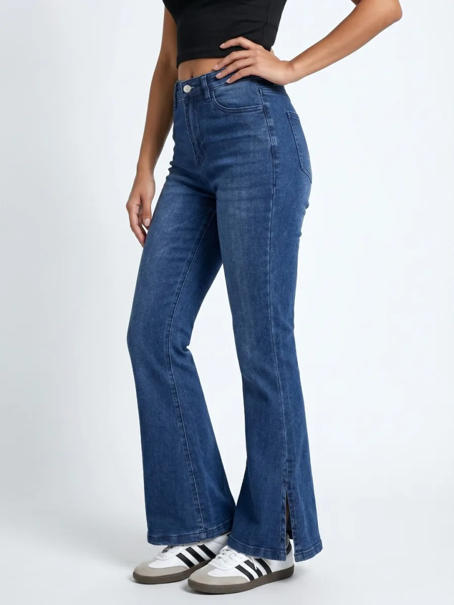 Women Bootcut Mid-Rise Jeans