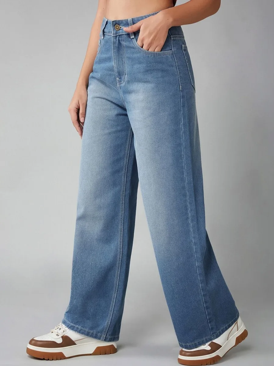 Premium High-Rise Jeans — Nude
