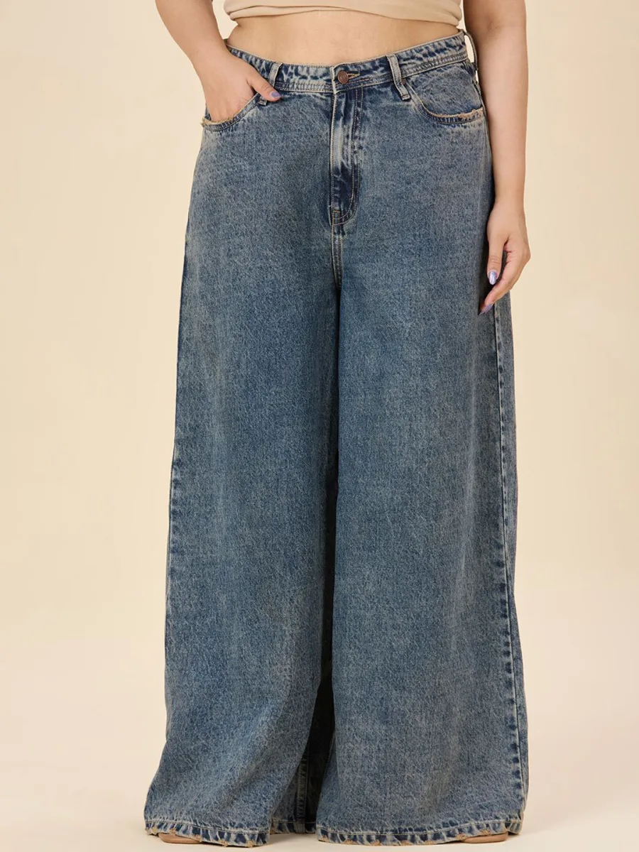 Women Wide Leg High-Rise Jeans
