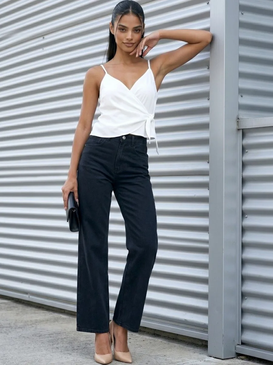 Luxe Mom Jeans — Champagne