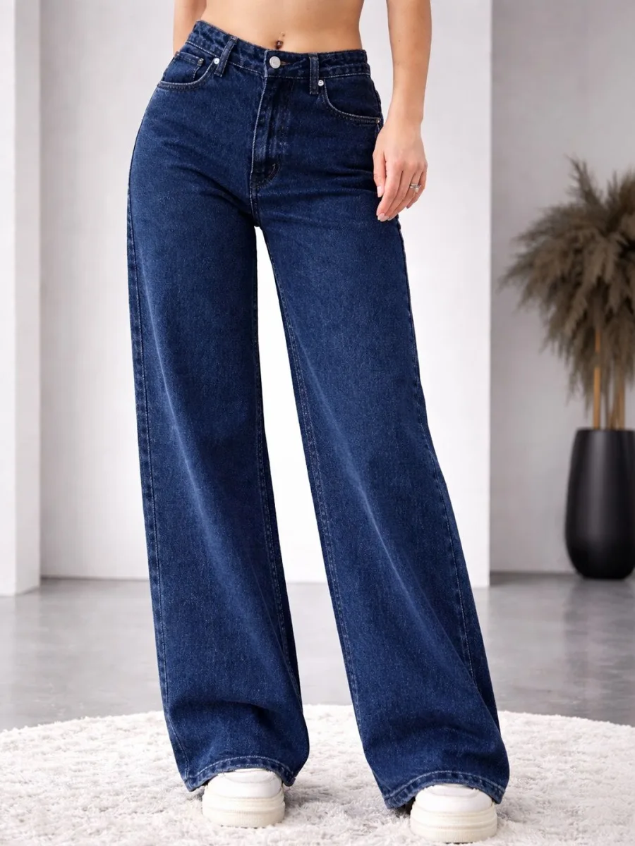 Dewy Wide Leg Jeans — Ivory