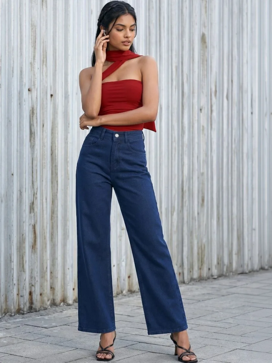 Soft Straight Fit Jeans — Espresso