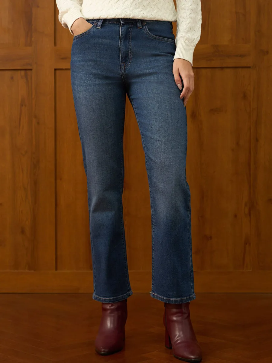 Straight Fit High Rise Jeans