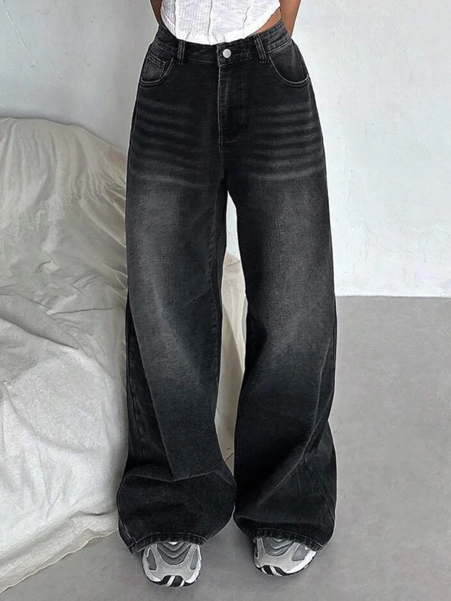 Women Wide Leg High-Rise Jeans
