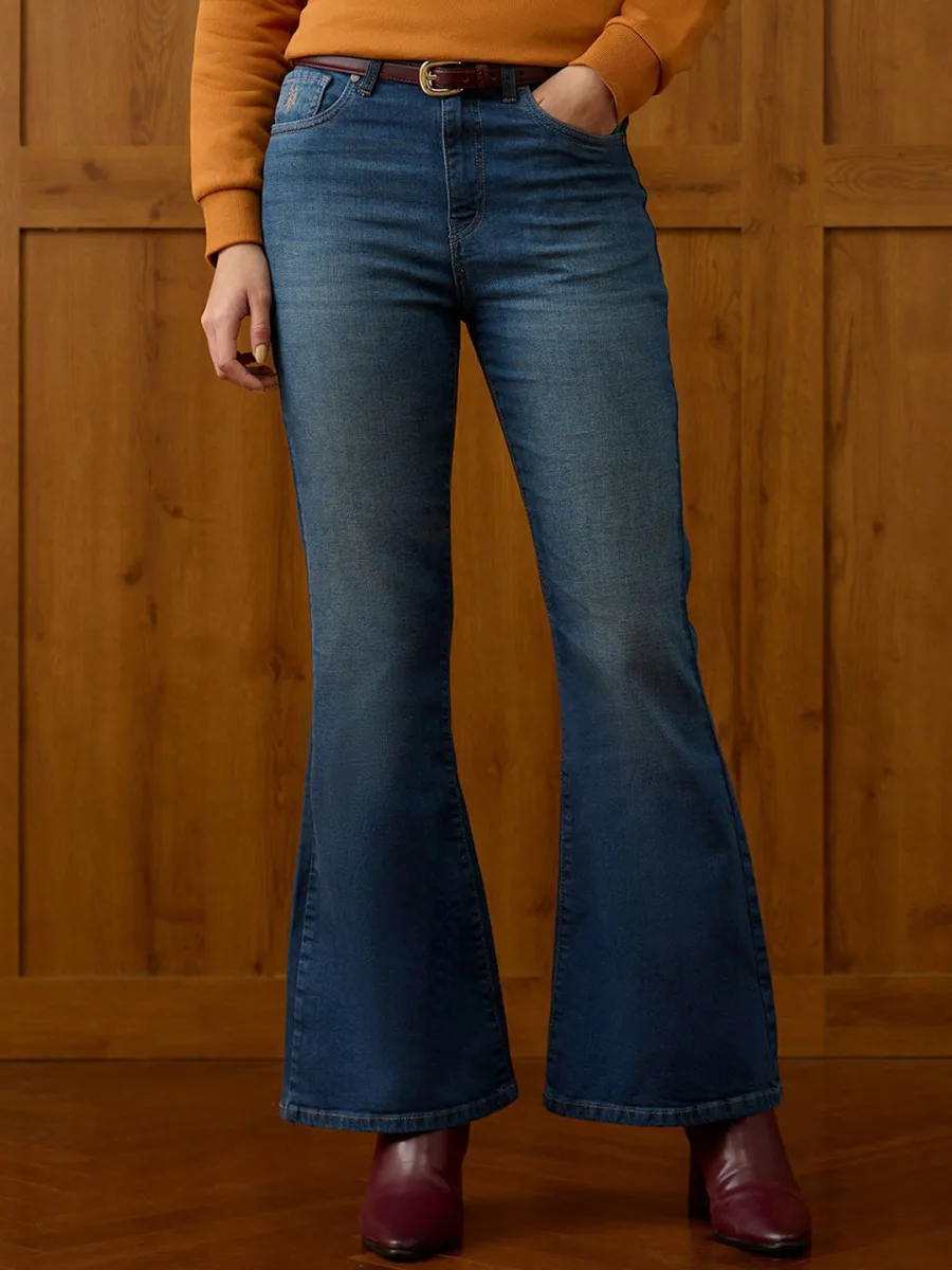 Flared High-Rise Jeans