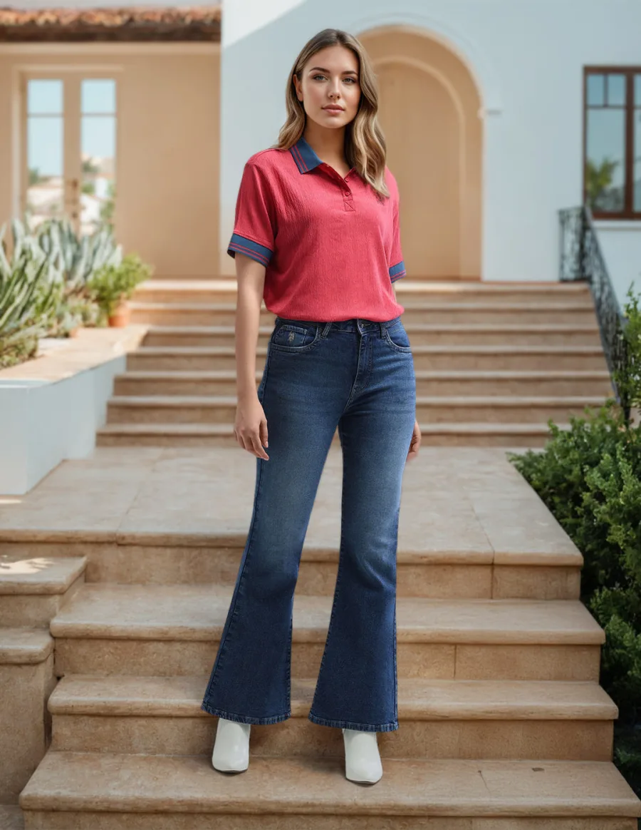 Velvet Straight Fit Jeans — Mauve