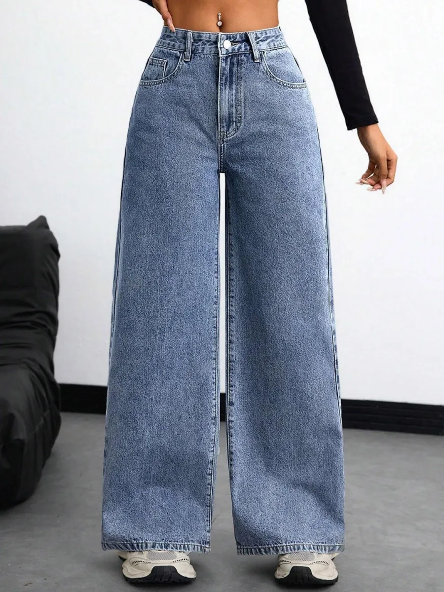 Women High-Rise Wide Leg Jeans