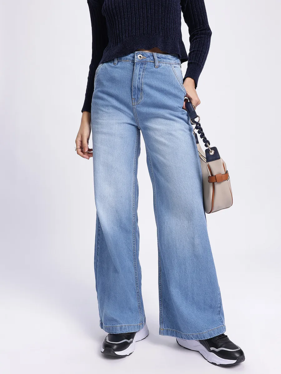 Radiant High-Rise Jeans — Peach