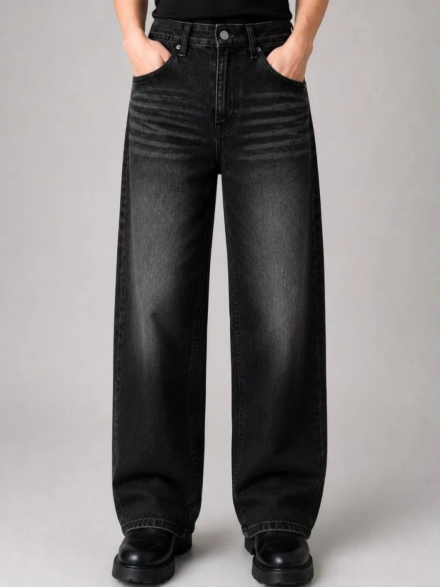 Loose Fit Faded Black Jeans
