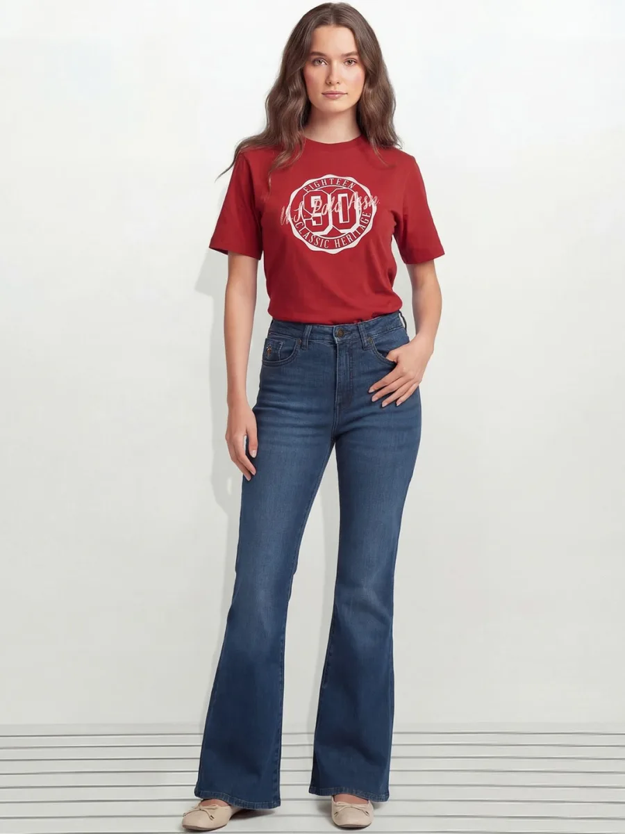 Premium Wide Leg Jeans — Caramel