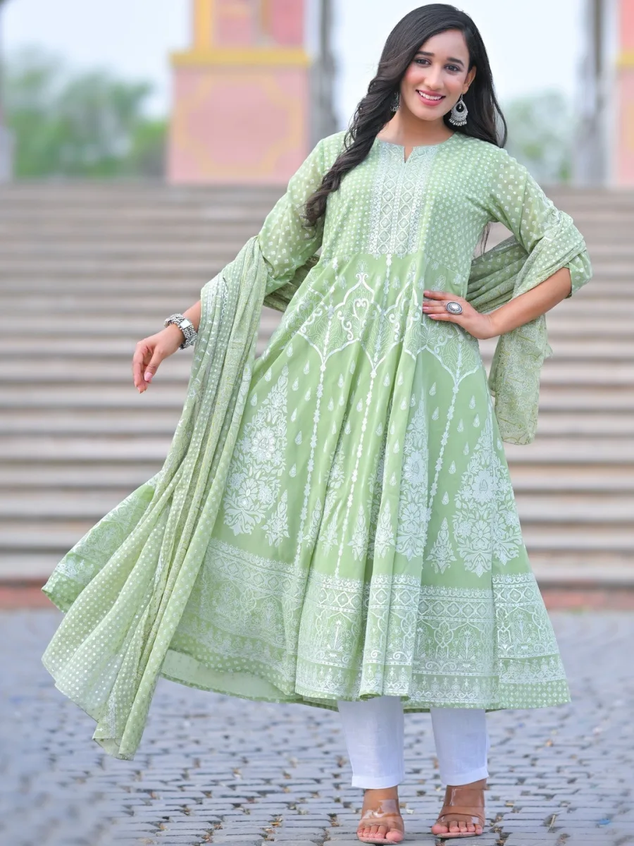 Women Printed Anarkali Kurta