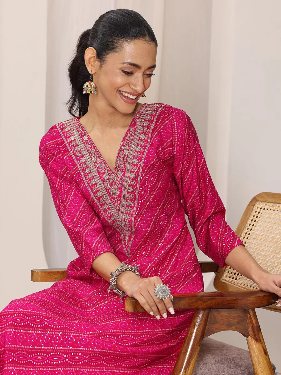 Women Bandhani Printed Kurta