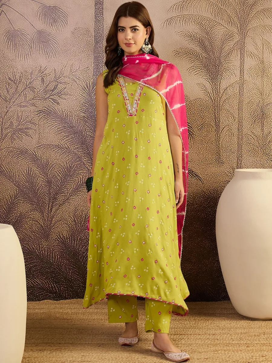 Printed Square Neck Kurta