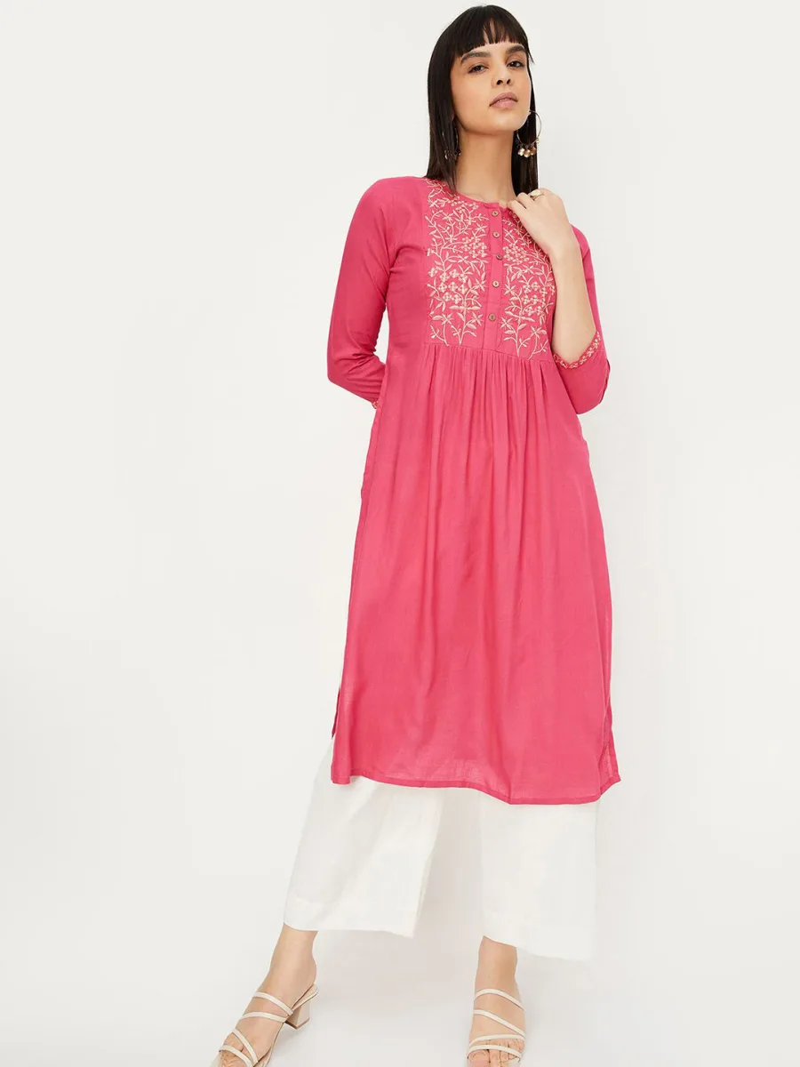 Pleated A-Line Kurta