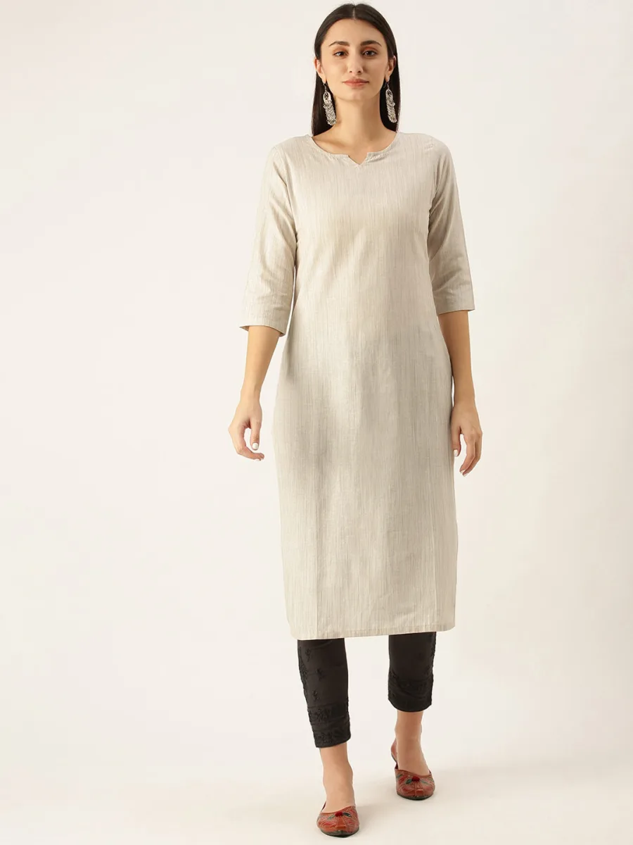 Round Neck Straight Kurta