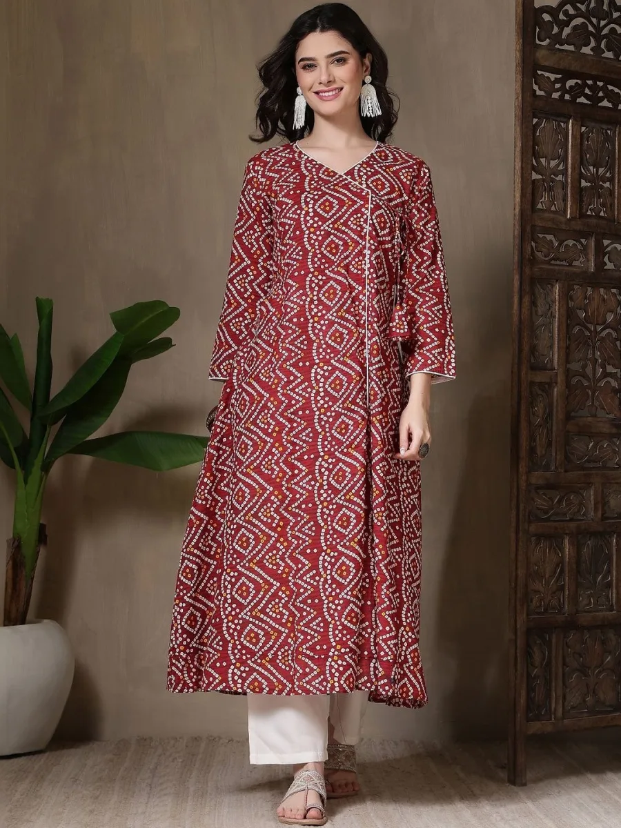 Women Bandhani Printed Kurta