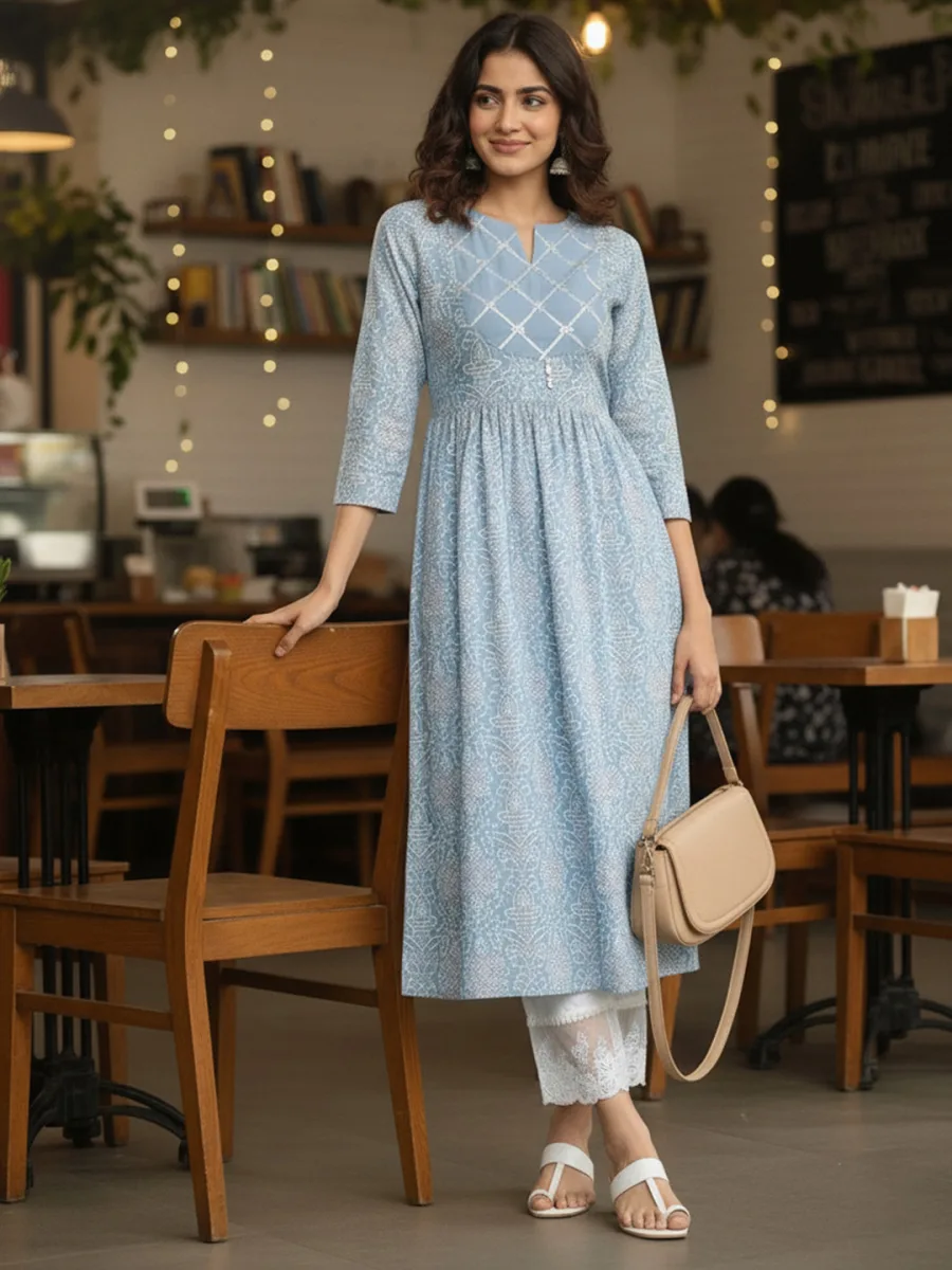Women Printed A-line Kurta