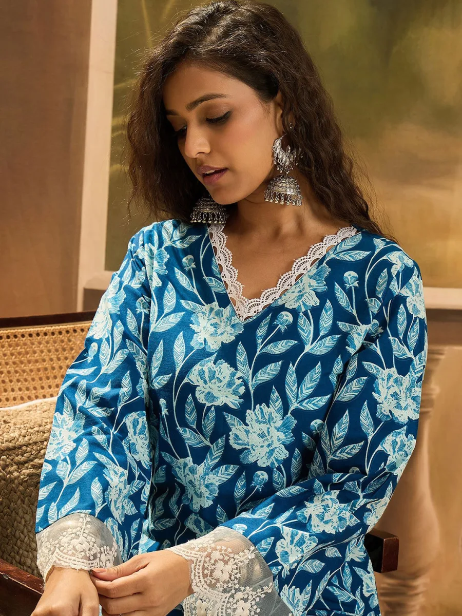 Velvet Printed Kurta
