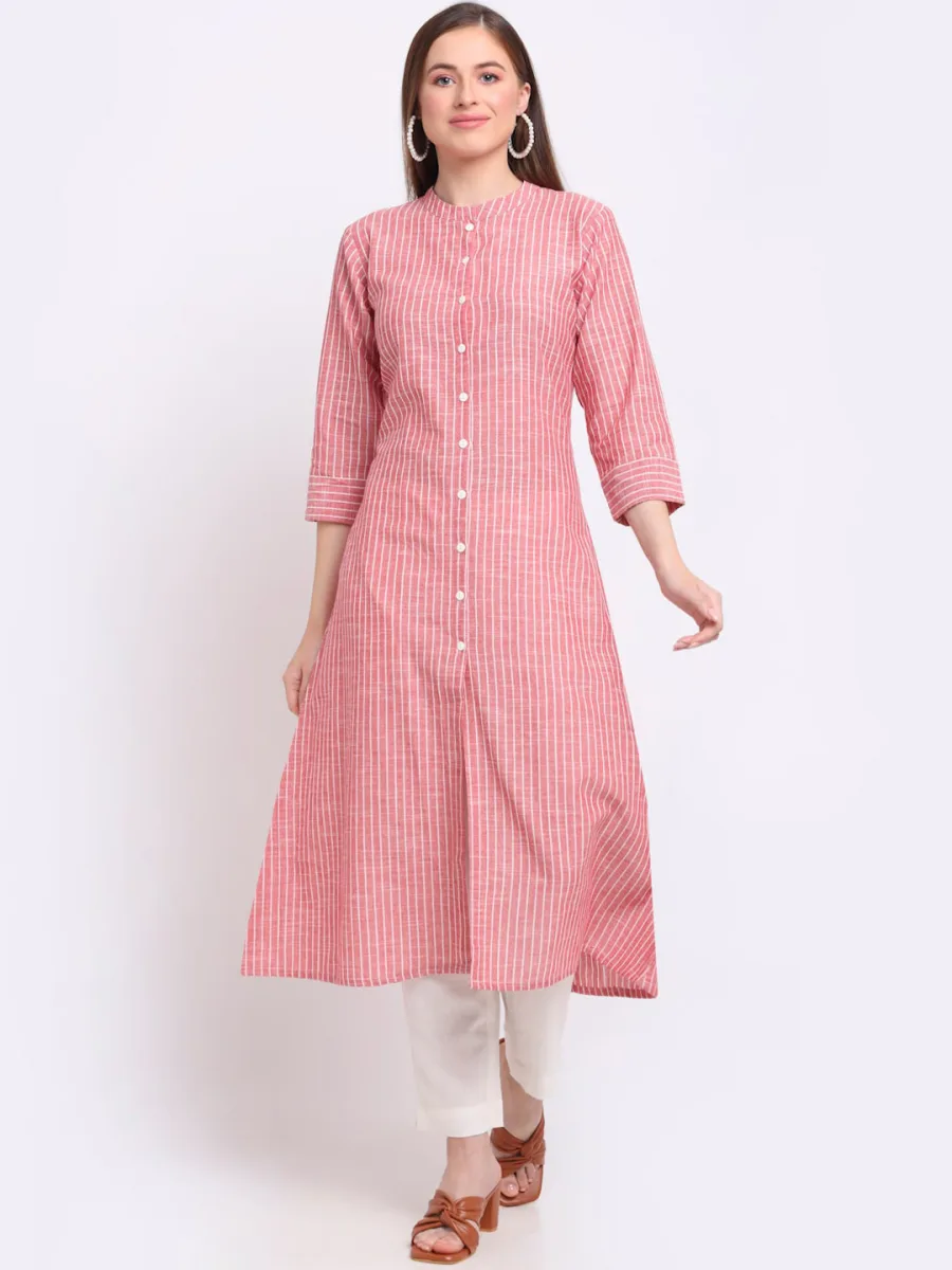 Printed Cotton A-Line Kurta