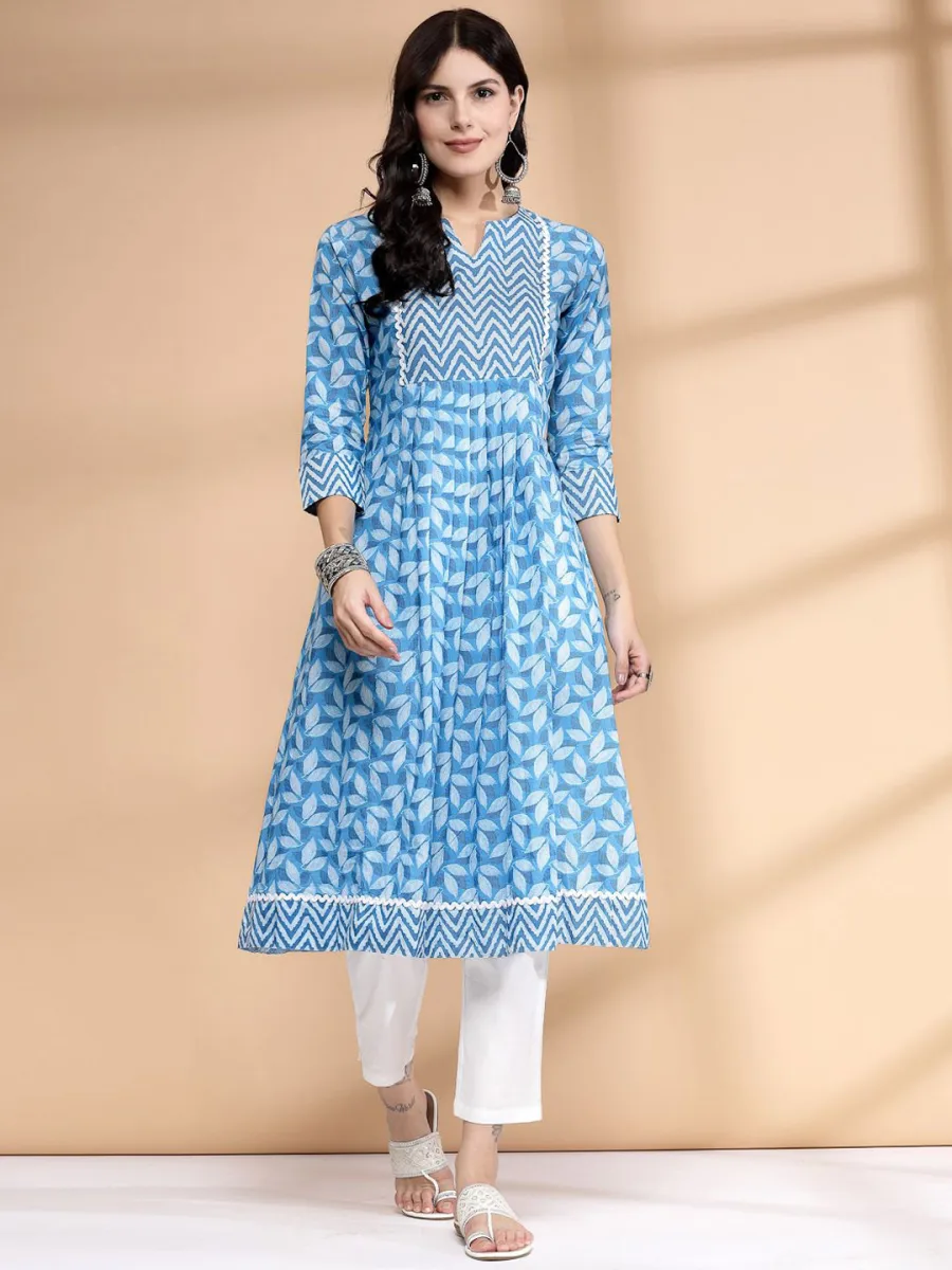 Floral Printed A-Line Kurta