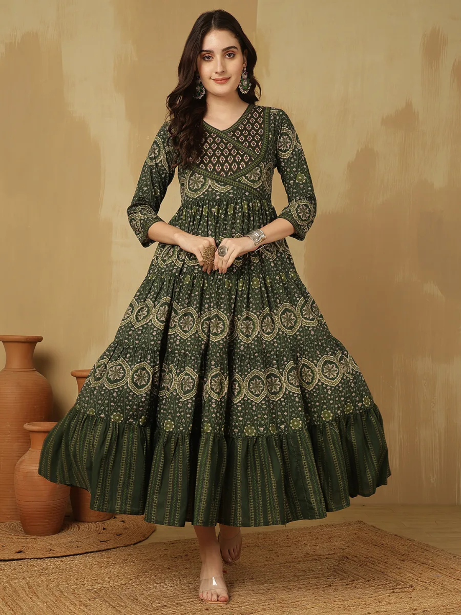 Printed Cotton Anarkali Kurta