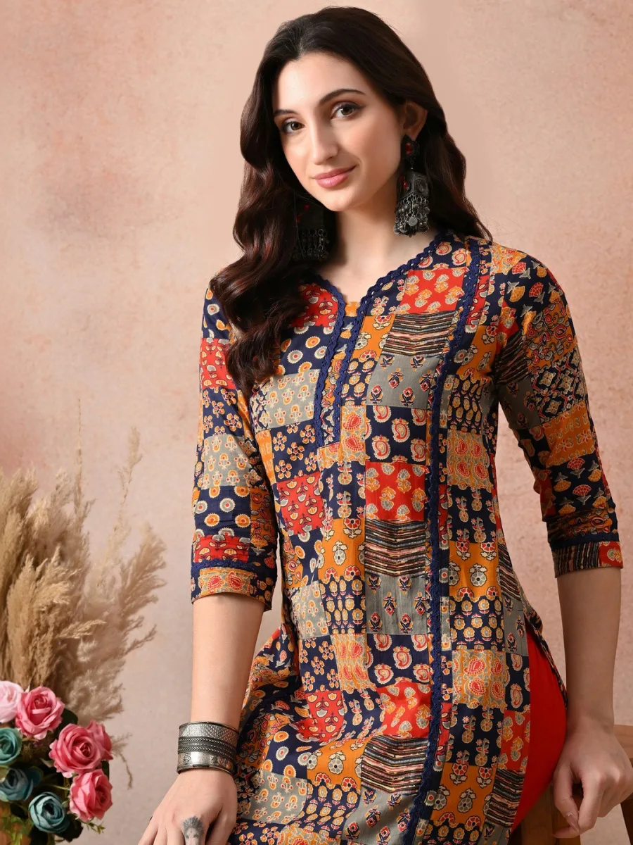 Silky Printed Kurta